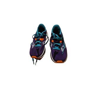 Saucony Athletic Shoes in Purple and Teal with Orange Accents